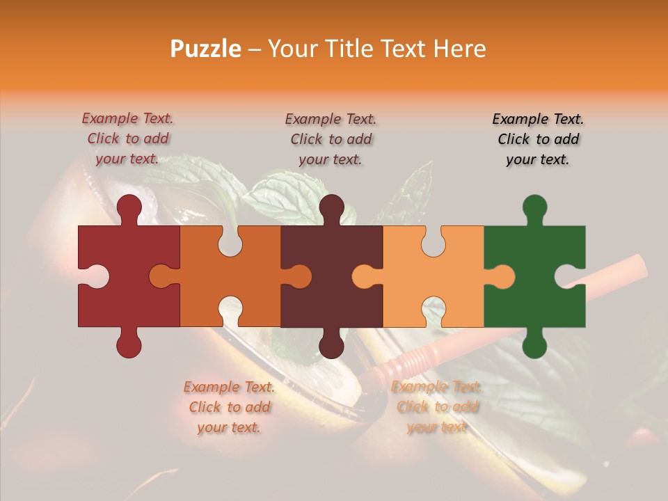 Shot Cola Cube PowerPoint Template