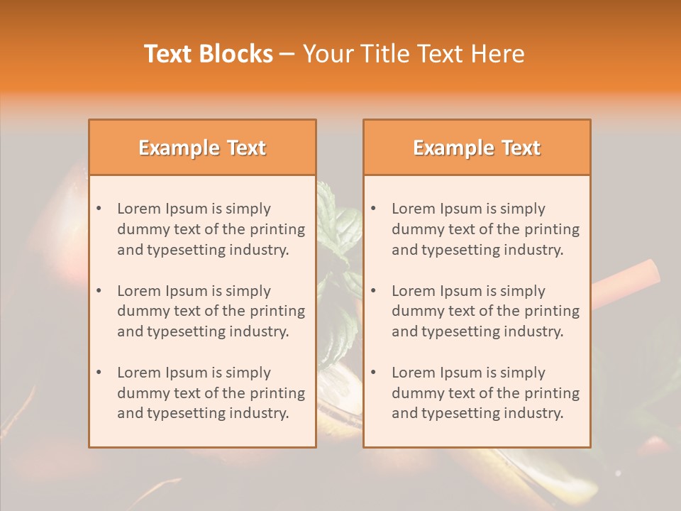 Shot Cola Cube PowerPoint Template