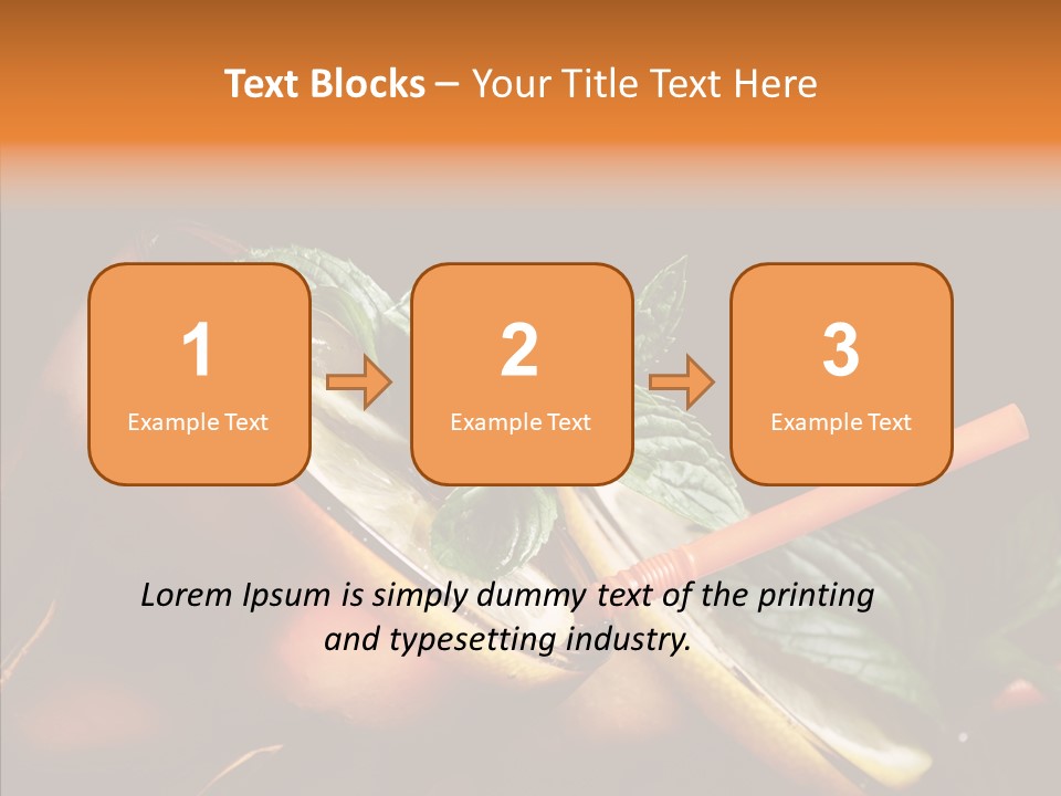 Shot Cola Cube PowerPoint Template
