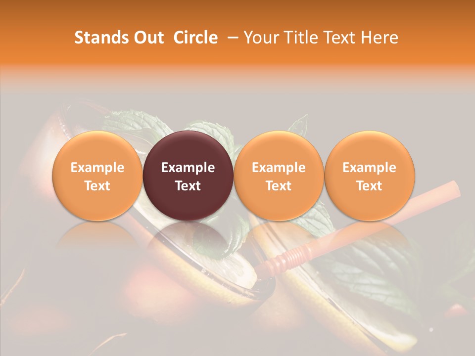 Shot Cola Cube PowerPoint Template