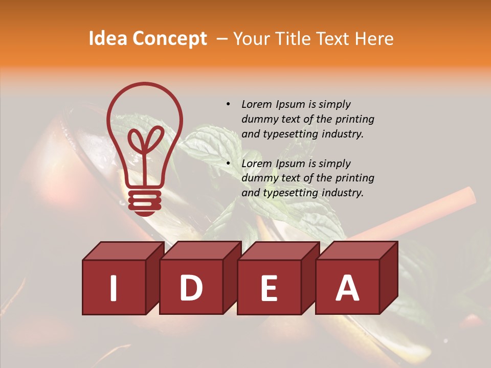 Shot Cola Cube PowerPoint Template