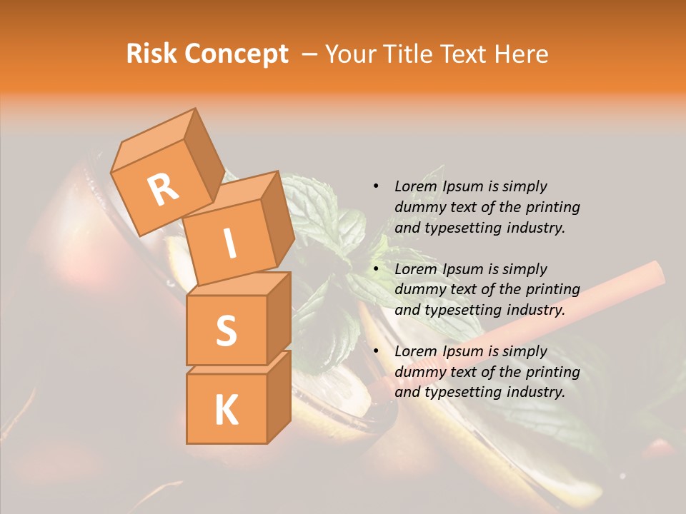 Shot Cola Cube PowerPoint Template