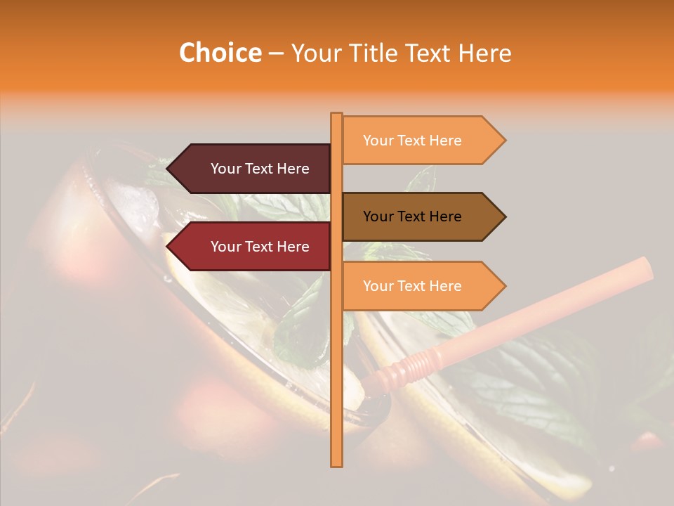 Shot Cola Cube PowerPoint Template