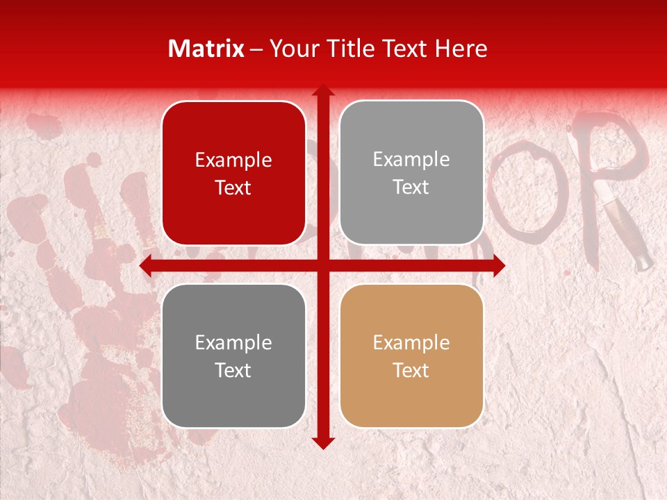 Sign Hand Print Scary PowerPoint Template