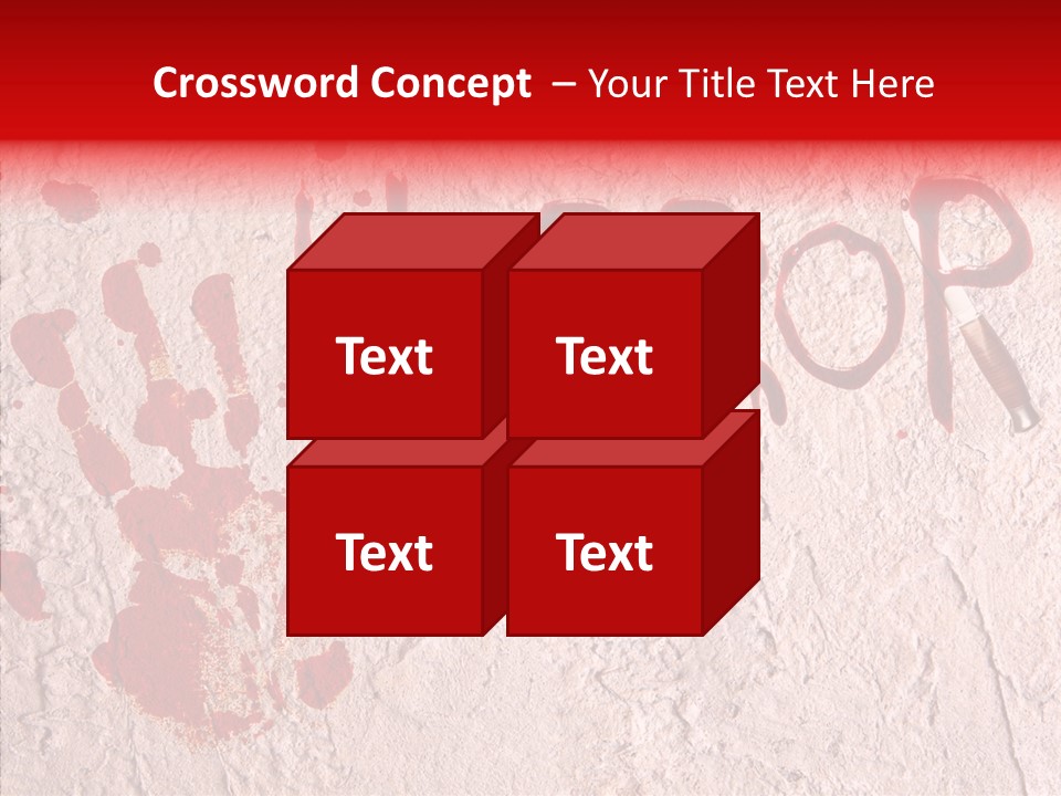 Sign Hand Print Scary PowerPoint Template