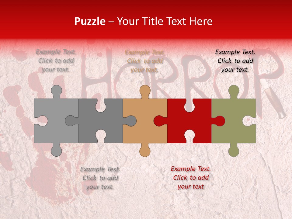 Sign Hand Print Scary PowerPoint Template