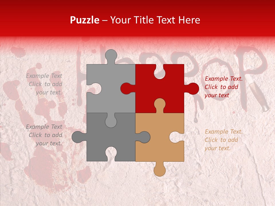 Sign Hand Print Scary PowerPoint Template