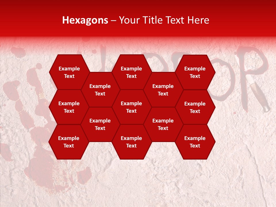 Sign Hand Print Scary PowerPoint Template