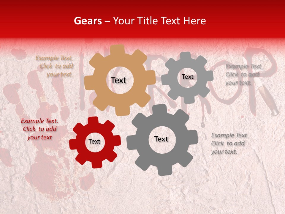 Sign Hand Print Scary PowerPoint Template