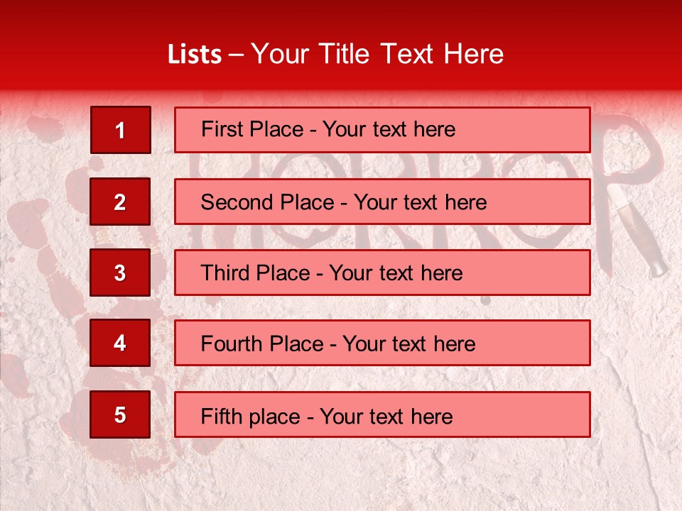 Sign Hand Print Scary PowerPoint Template