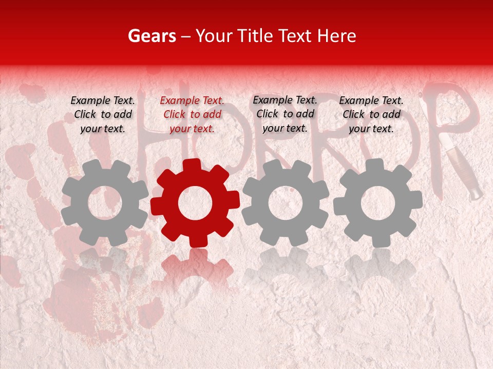 Sign Hand Print Scary PowerPoint Template