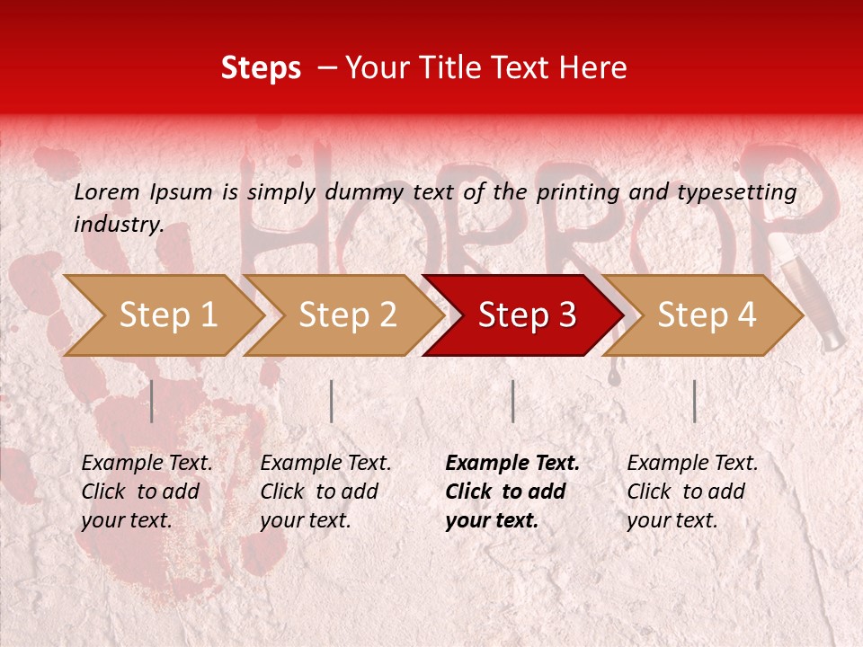 Sign Hand Print Scary PowerPoint Template