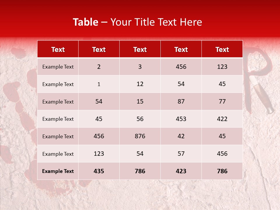Sign Hand Print Scary PowerPoint Template