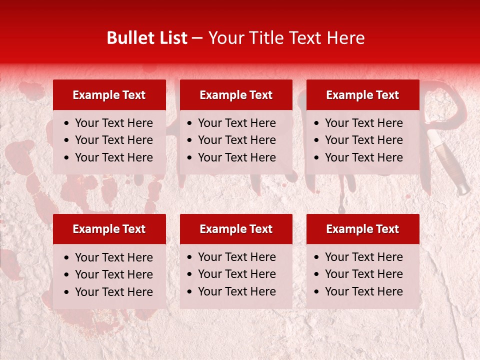Sign Hand Print Scary PowerPoint Template