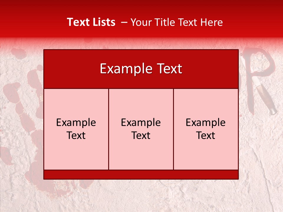 Sign Hand Print Scary PowerPoint Template