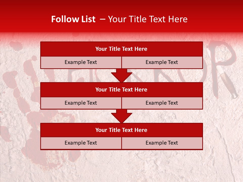 Sign Hand Print Scary PowerPoint Template