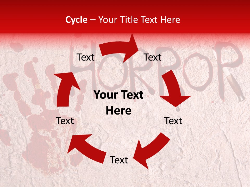 Sign Hand Print Scary PowerPoint Template