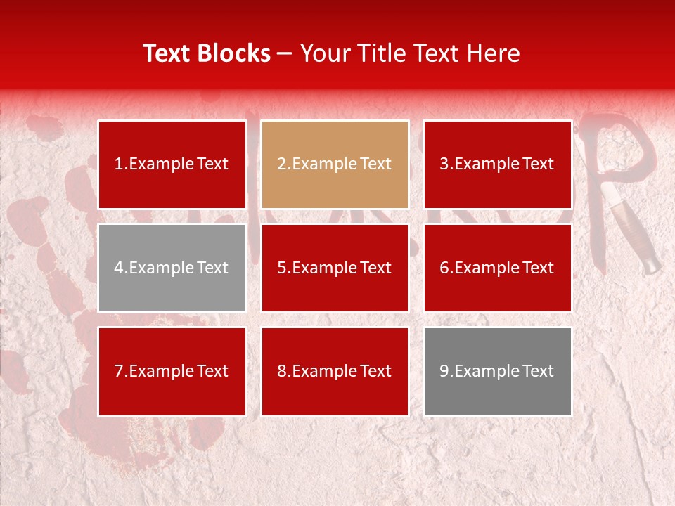 Sign Hand Print Scary PowerPoint Template
