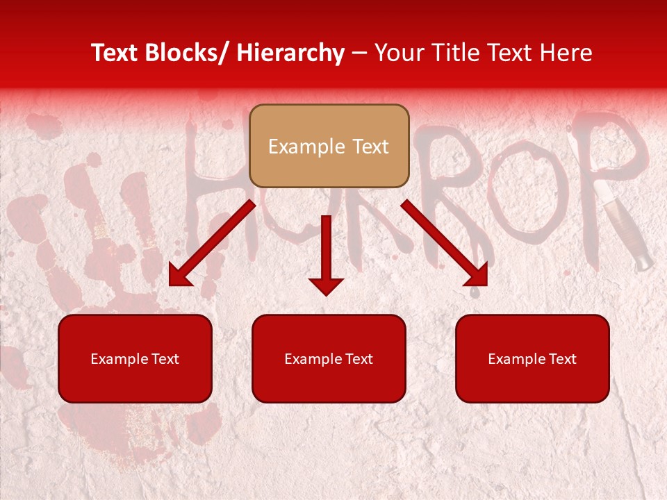 Sign Hand Print Scary PowerPoint Template