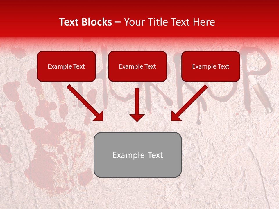 Sign Hand Print Scary PowerPoint Template