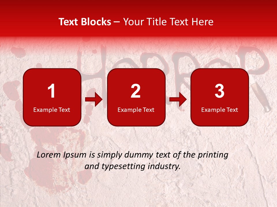 Sign Hand Print Scary PowerPoint Template