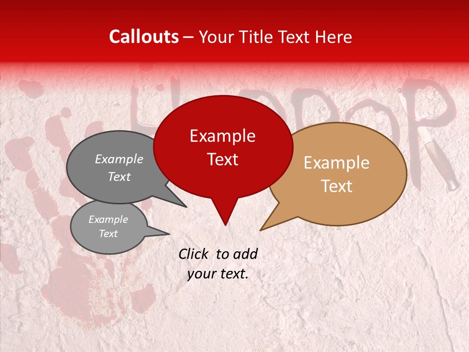Sign Hand Print Scary PowerPoint Template
