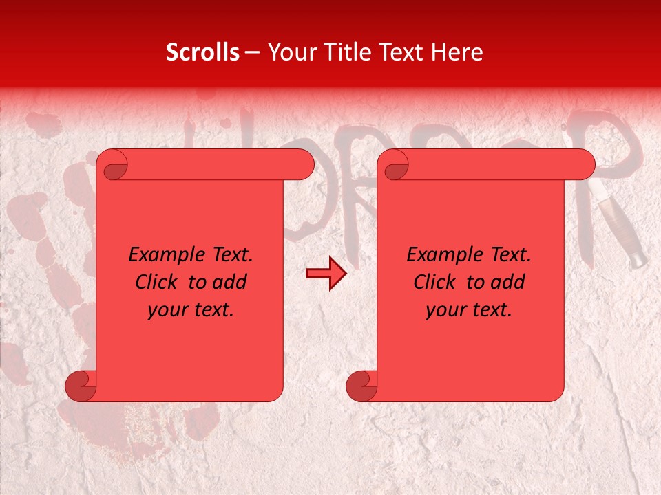 Sign Hand Print Scary PowerPoint Template