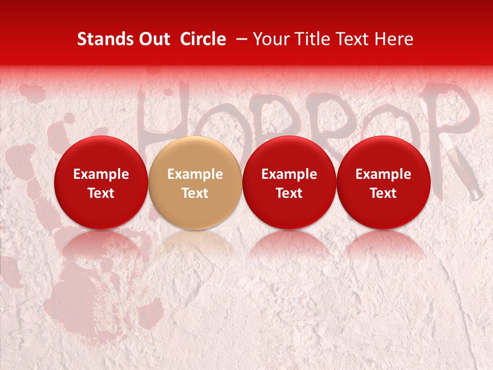 Sign Hand Print Scary PowerPoint Template