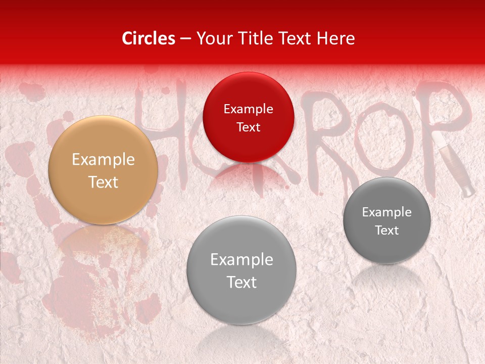 Sign Hand Print Scary PowerPoint Template