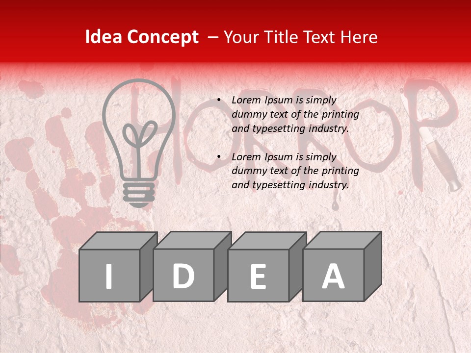 Sign Hand Print Scary PowerPoint Template