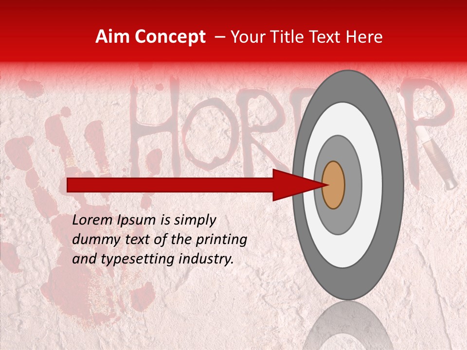 Sign Hand Print Scary PowerPoint Template