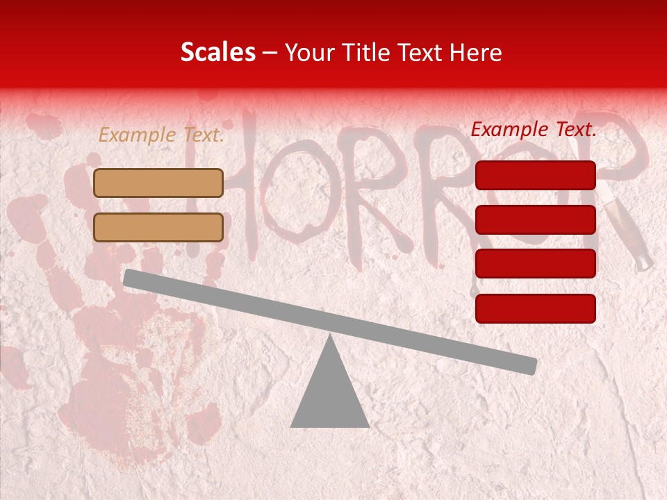Sign Hand Print Scary PowerPoint Template