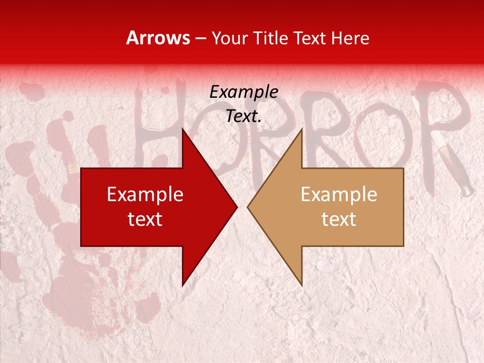 Sign Hand Print Scary PowerPoint Template