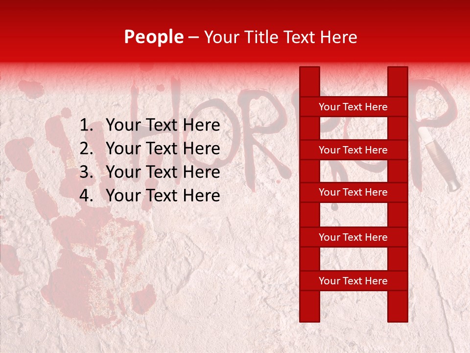 Sign Hand Print Scary PowerPoint Template