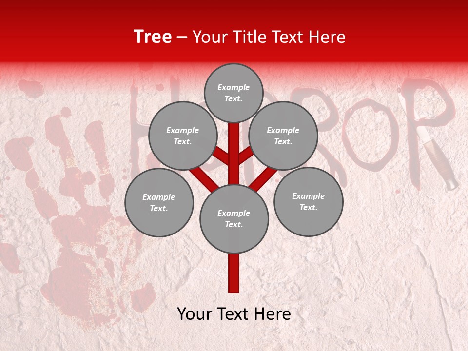 Sign Hand Print Scary PowerPoint Template