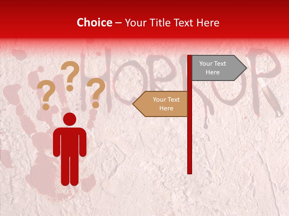 Sign Hand Print Scary PowerPoint Template