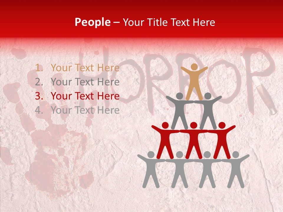 Sign Hand Print Scary PowerPoint Template