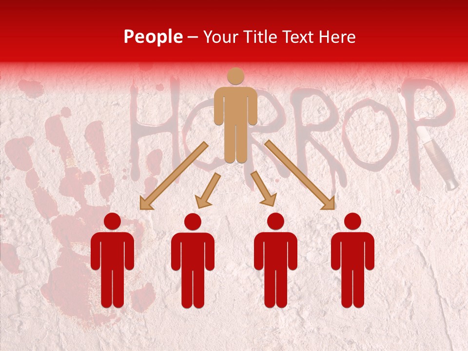 Sign Hand Print Scary PowerPoint Template