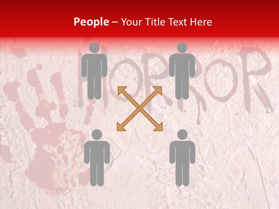 Sign Hand Print Scary PowerPoint Template