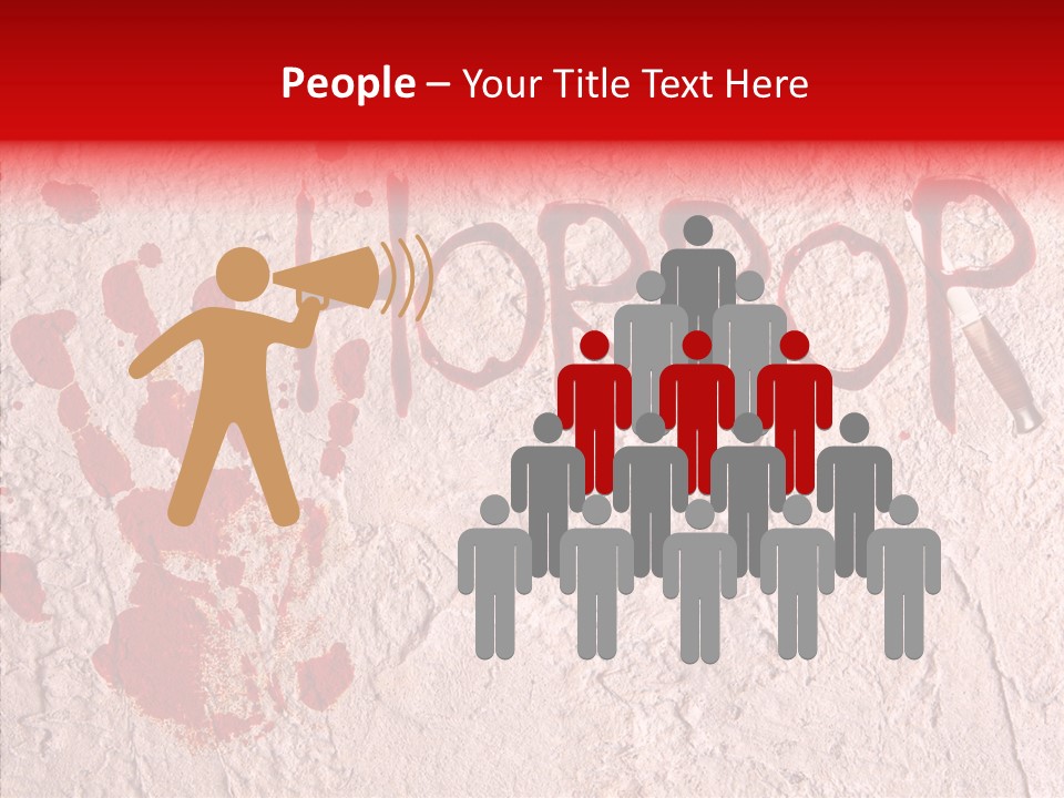 Sign Hand Print Scary PowerPoint Template