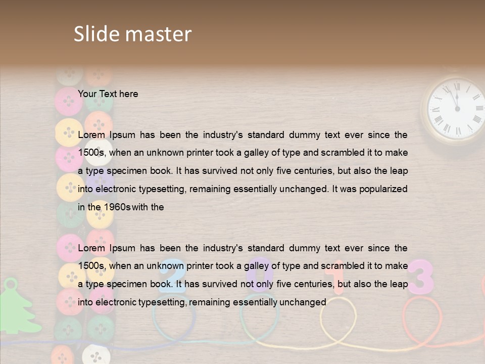 Board Pink Needle PowerPoint Template