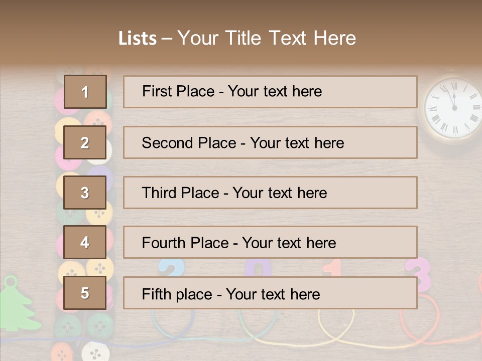 Board Pink Needle PowerPoint Template