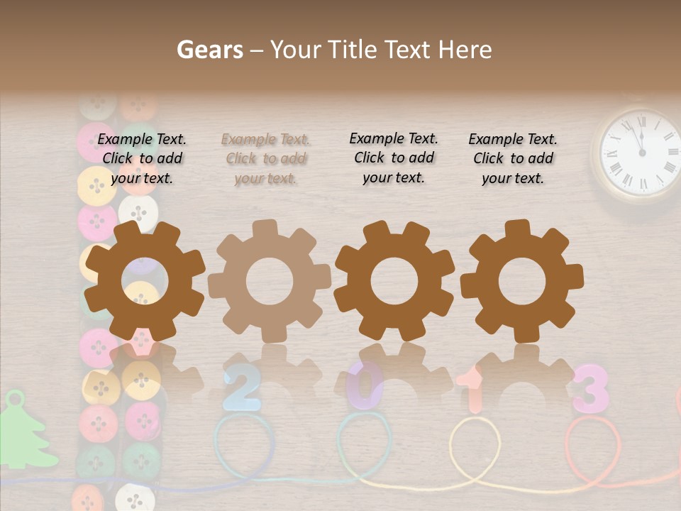 Board Pink Needle PowerPoint Template