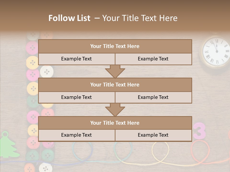Board Pink Needle PowerPoint Template