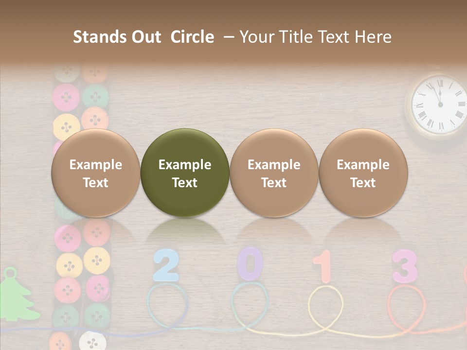 Board Pink Needle PowerPoint Template