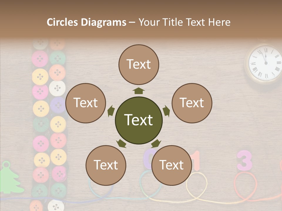 Board Pink Needle PowerPoint Template