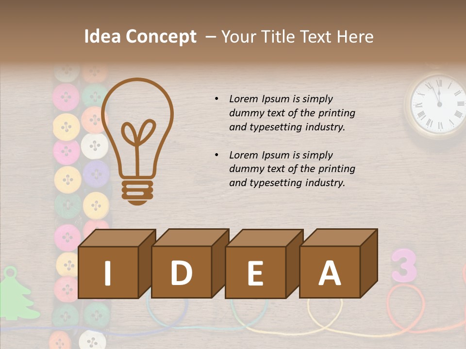 Board Pink Needle PowerPoint Template