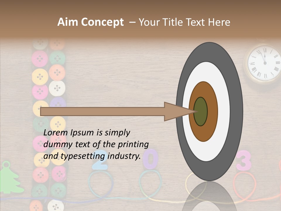 Board Pink Needle PowerPoint Template