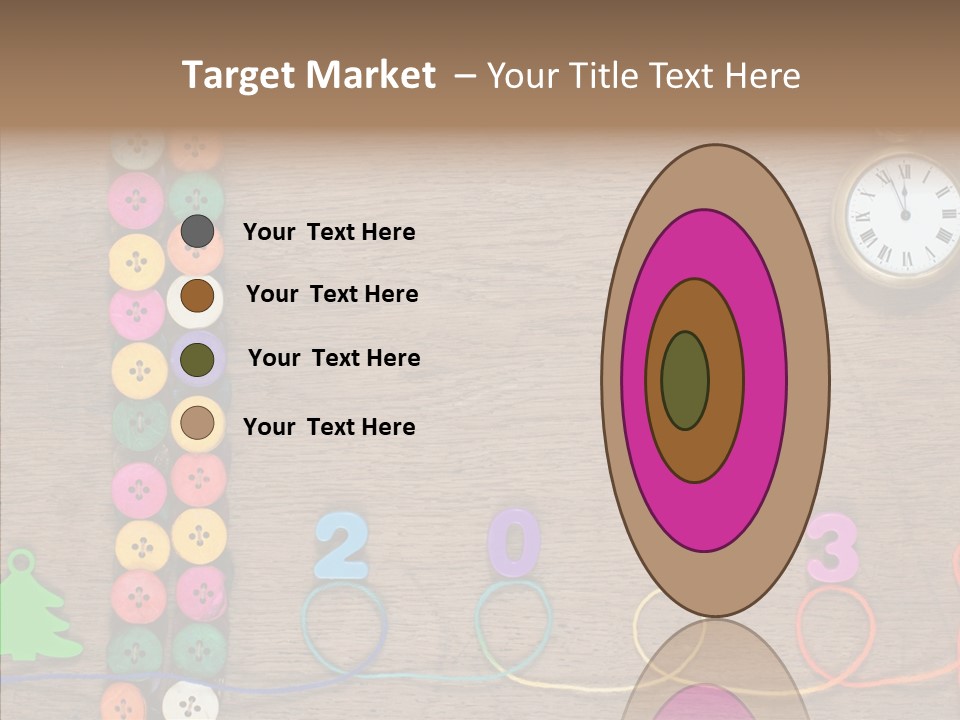 Board Pink Needle PowerPoint Template