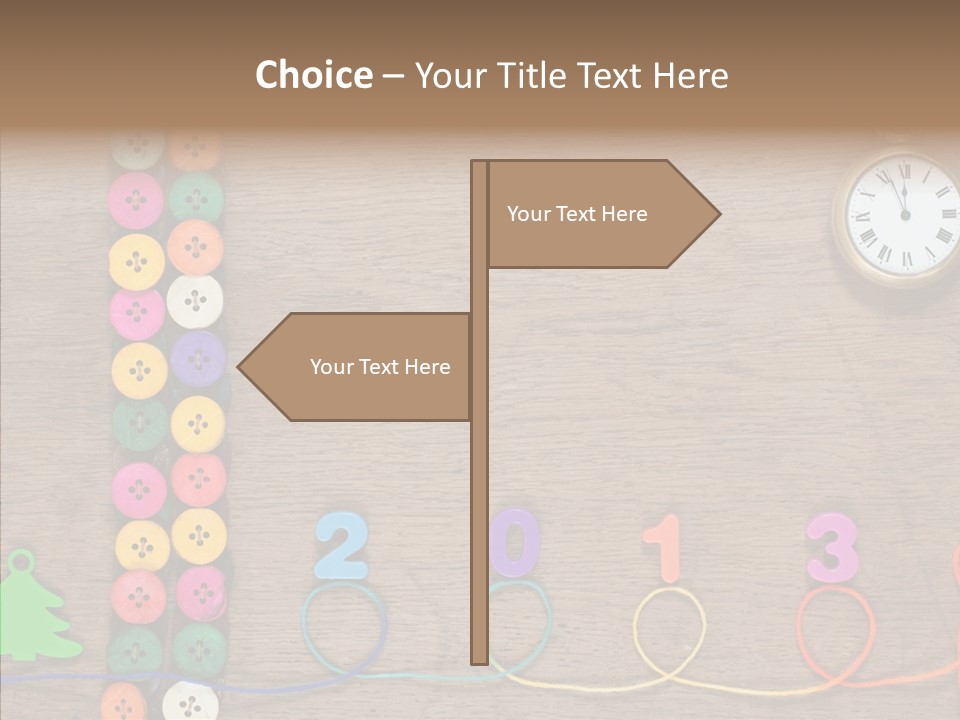 Board Pink Needle PowerPoint Template